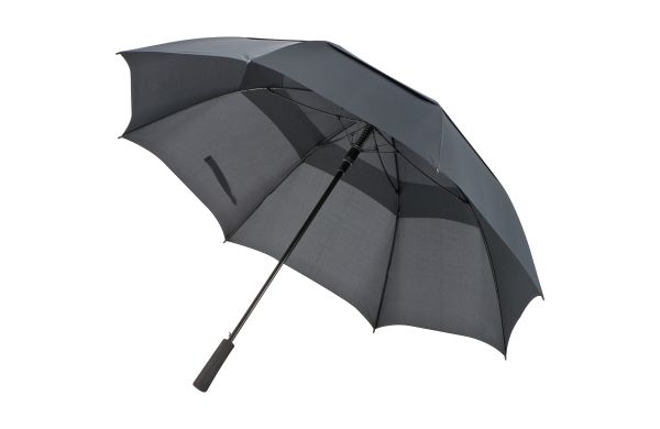 Golfschirm aus Pongee mit Windfang - schwarz