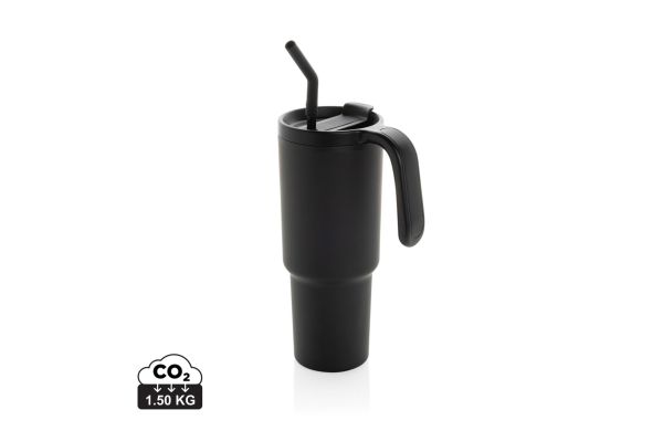 Graphic 360 Becher aus RCS-zertifiziert recyc. Stahl, 900ml, schwarz