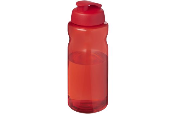H2O Active Eco Big Base 1L Sportflasche mit Klappdeckel, mittelrot