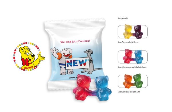 HARIBO Bärchen-Pärchen Werbetüte, HARIBO Bärchen-Pärchen, ca. 7 g, weiß