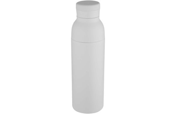 Illuminate 650 ml RCS doppelwandige Isolierflasche aus recyceltem Edelstahl, weiss