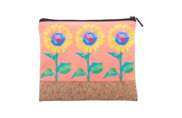 Individuelle Kosmetiktasche CreaBeauty Cork M, schwarz/natur