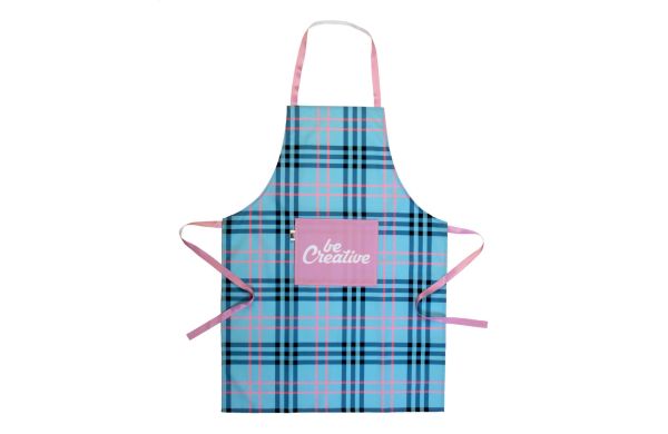 Individuelle RPET Schürze CreaChef Pocket, weiss