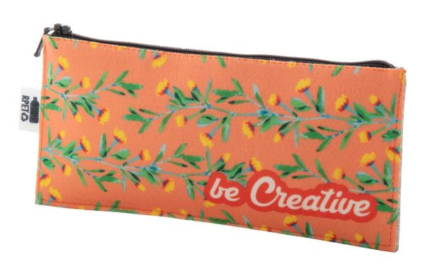 individuelle RPET Stiftetasche CreaFelt Pen Zip, Weiss