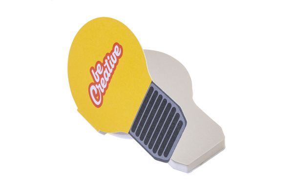 Individueller Haftnotizblock CreaStick Bulb, weiß