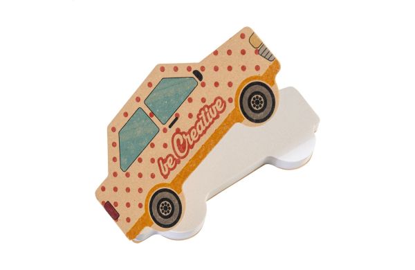 Individueller Haftnotizblock CreaStick Car Eco, natur
