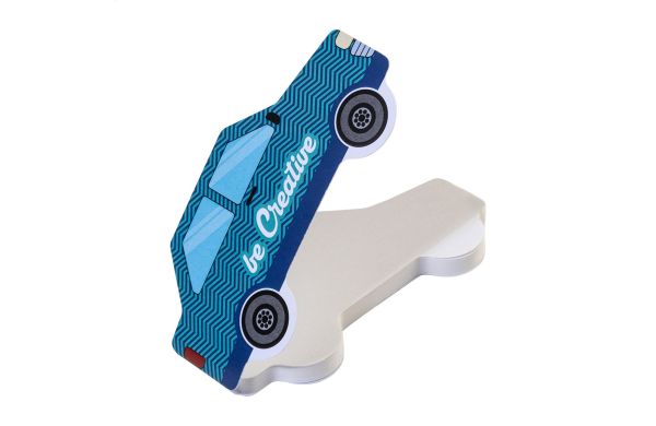 Individueller Haftnotizblock CreaStick Car, weiß
