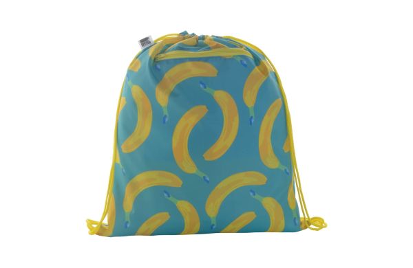 Individueller Turnbeutel CreaDraw Zip RPET, gelb/weiß