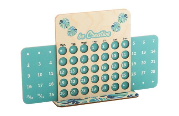 Individueller ewiger Kalender Forever Creative, Weiss