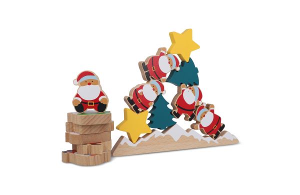 InSideOut Holz Weihnachtsmann Balancierspiel, neon sortiment