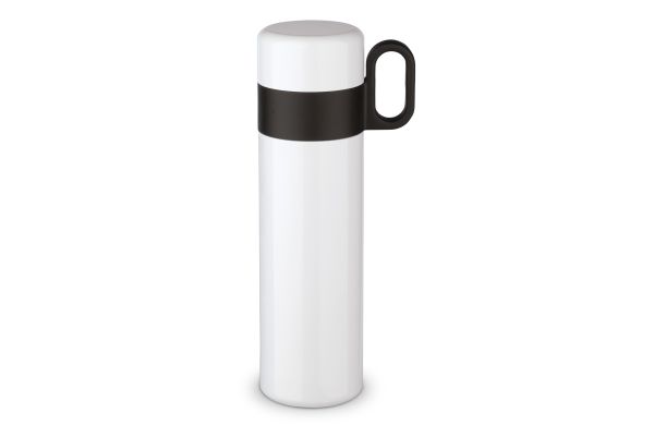 Isolierflasche mit Becher 500ml, weiss