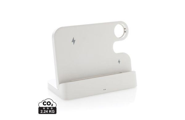 Joltz dual 15W-Ladegerät aus RCS rec. ABS mit iWatch-Slot, weiß