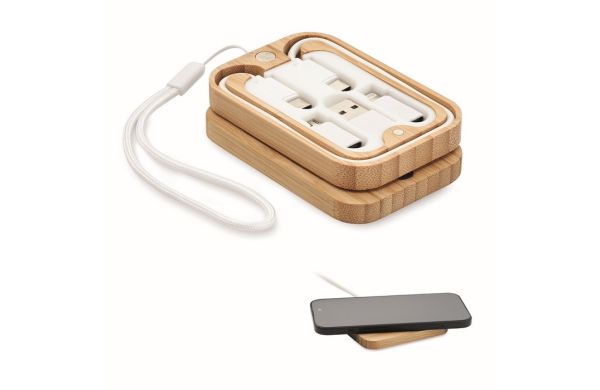 CHARGOO Kabellose Ladestation 15W, holz