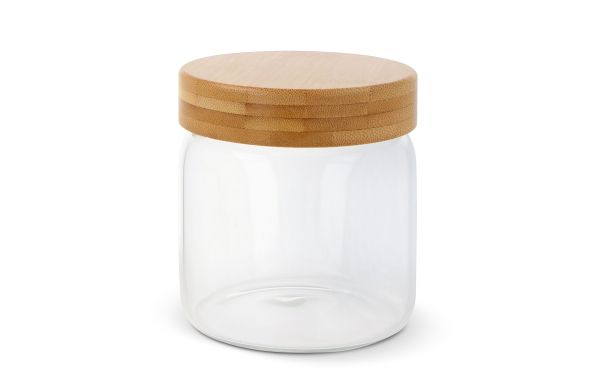 Kanister Glas & Bambus 600ml, transparent