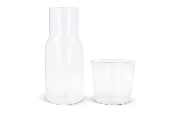 Karaffe 550ml und Trinkglas 250ml Set, transparent