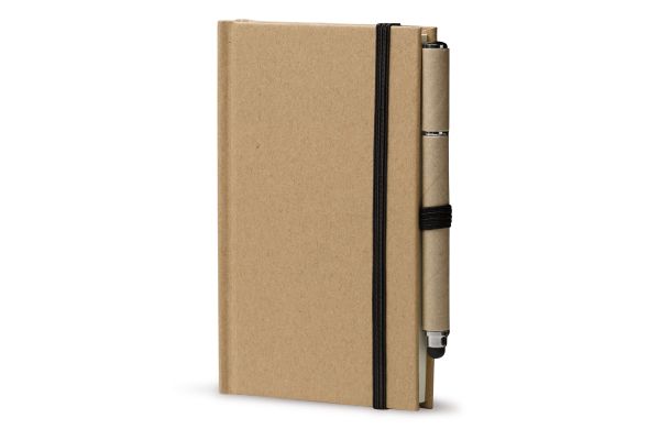 Karton Notizbuch A6 + Stift, braun