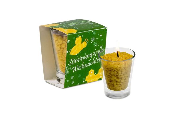Kerzenglas mit Bienenwachs