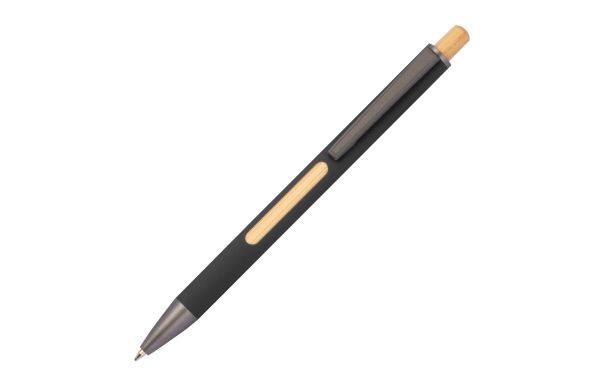 Kugelschreiber-mit-6-fach-wechselndem-Bambusfenster-schwarz