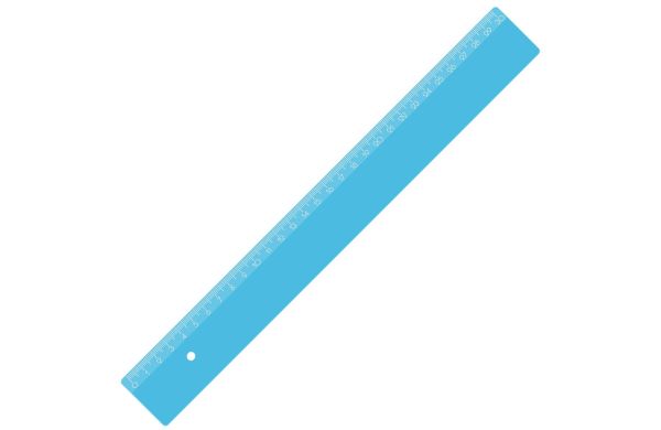 Lineal 30 x 3_8 cm_ blau