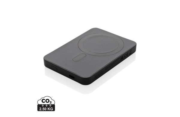 Magnetix 5.000mAh magnetische Powerbank aus RCS recycel. ABS, schwarz