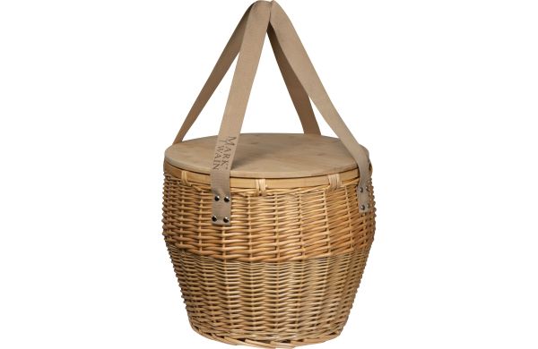 Mark Twain Picknickkorb aus Rattan - beige