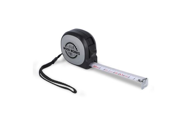 MeasureMate Rollmaßband 3M, schwarz/grau