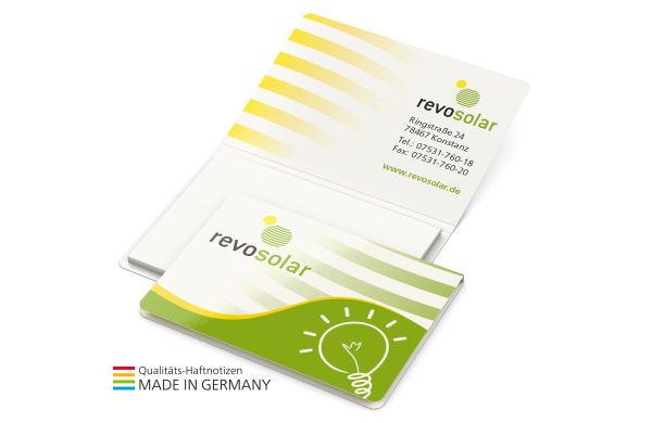 Memo-Card Haftnotiz green & blue