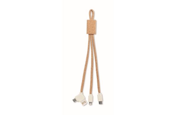 CABIE 3in1 Ladekabel Kork - beige