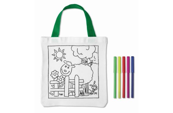 MATEUSZ Gestaltbare Baumwolltasche - weiß