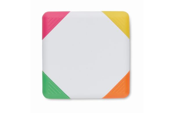 SQUARIE 4-Farb-Textmarker - weiß