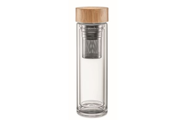 BATUMI GLASS Trinkflasche Glas 400ml - transparent