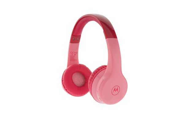 motorola jr 300 kids wireless safety headphone rosa
