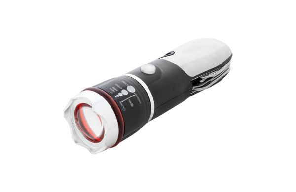 Multifunktions-Taschenlampe Hemly, schwarz/silber