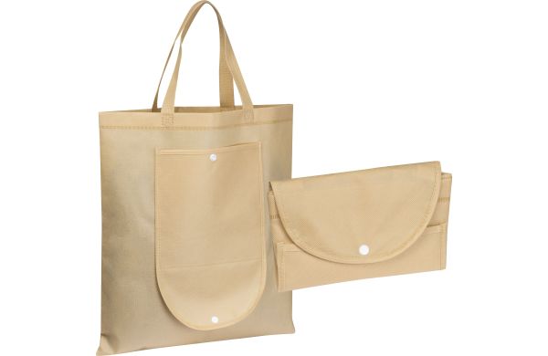 Non Woven Tasche, faltbar - beige