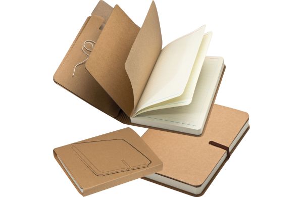 Notizbuch mit Gummiband  - braun