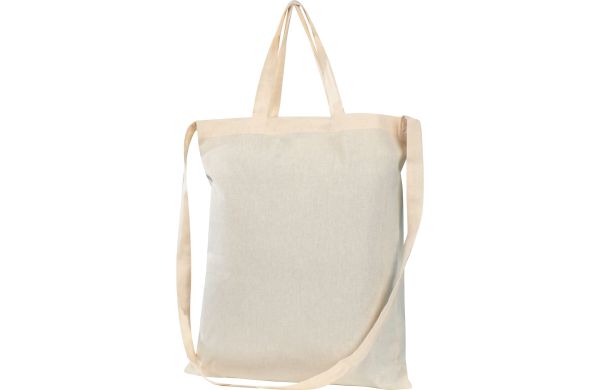 Oeko-Tex STANDARD 100 zertifizierte Baumwolltasche mit 3 Henkeln - weiß