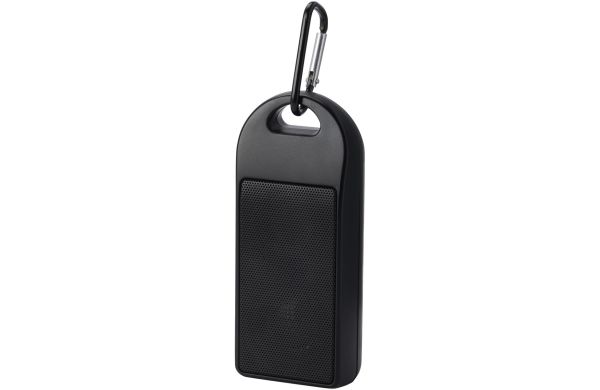Omni 3 W IPX4 Bluetooth-Lautsprecher aus recyceltem RCS Kunststoff, schwarz
