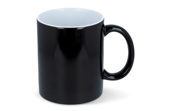 Oslo Magicbecher mit Sublimation 300ml, schwarz/weiss