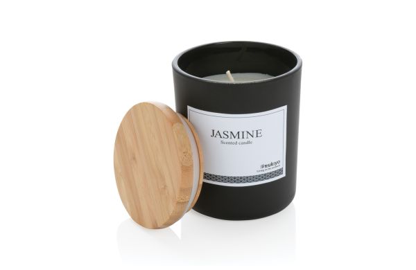 Ukiyo Deluxe parfümierte Kerze mit Bambusdeckel/schwarz