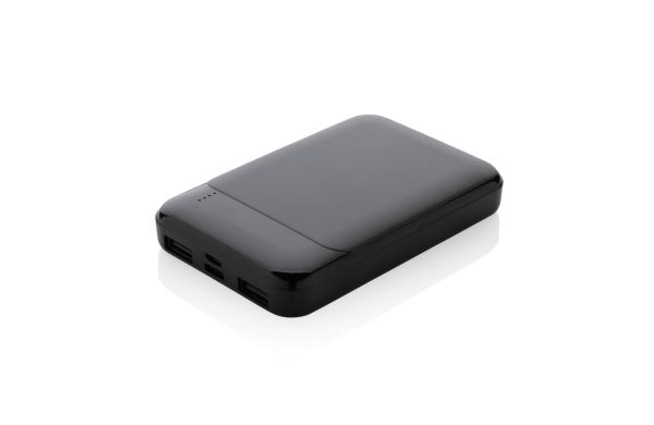5.000mAh Powerbank aus RCS recyceltem Kunststoff/schwarz