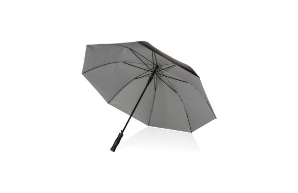 2" Impact AWARE™ RPET 190T Pongee Bi-Color Auto-Open-Schirm/silber