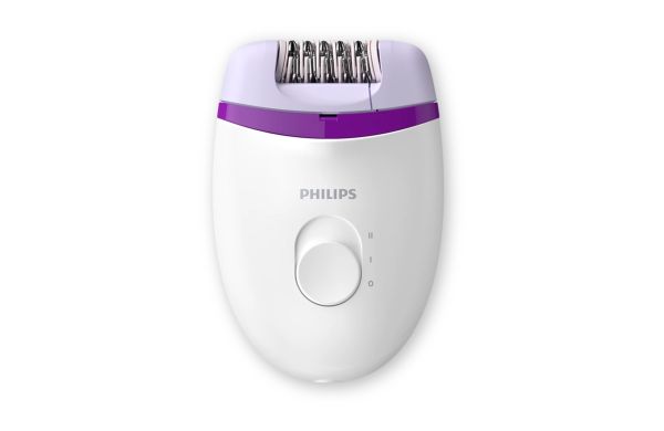 Philips Satinelle Kompakt-Epilierer mit Kabel & kabellosem Bikini-Trimmer, weiss