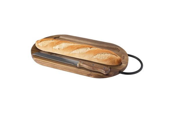 Prestige Akazienholz Schneidebrett mit Brotmesser, holz
