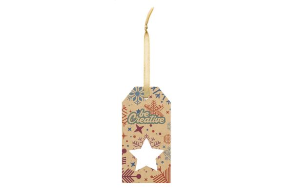 PrinTag Plus Eco individueller Geschenkanhänger, weiss, Stern
