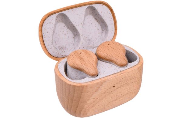 Prixton TWS163 Bluetooth® Ohrhörer, holz