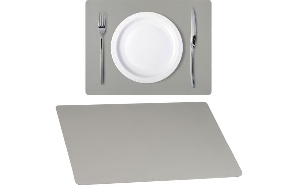 PVC Tischunterlage - silbergrau