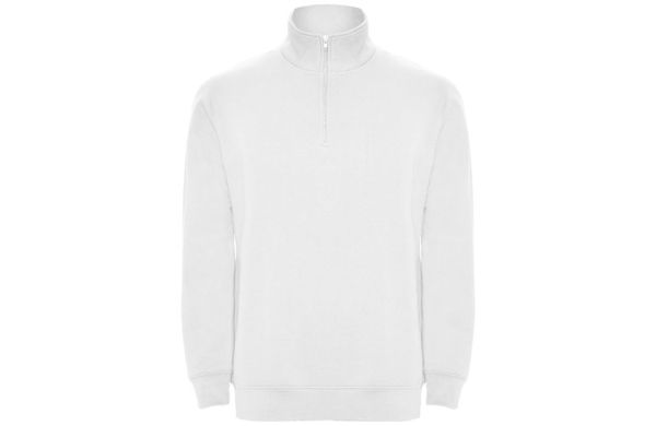 Aneto Pullover mit Viertelreißverschluss - weiss - S