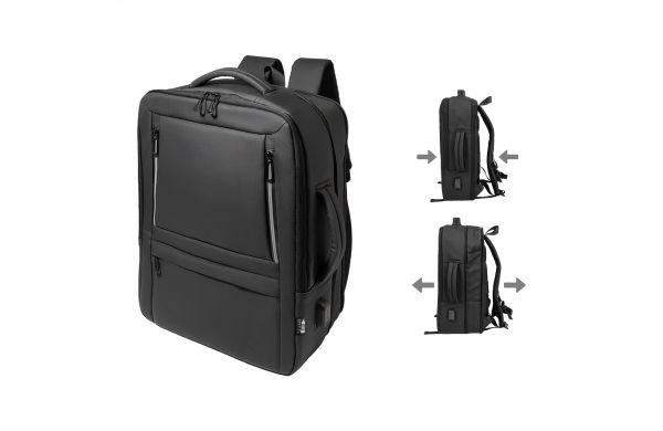RPET-Dokumentenrucksack Molson, schwarz