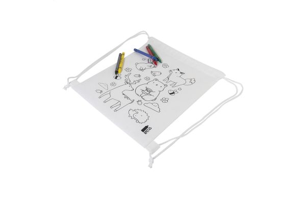 RPET Färbebeutel mit Kordelzug, Tiere Zocolo