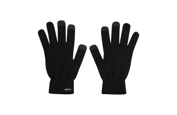 RPET Tourchscreen-Handschuhe Retouch, schwarz